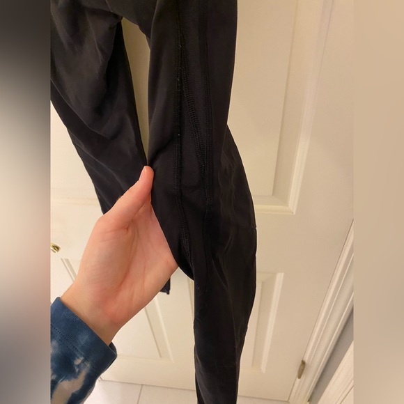 Black Lululemon Leggings with Mesh along the side, 6 - Picture 4 of 8